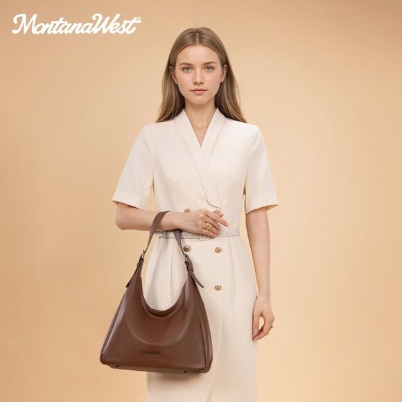 Versatile Slouchy Hobo Bag for Women - Soft PU Leather, Magnetic Closure Purse - Picture 3 of 7